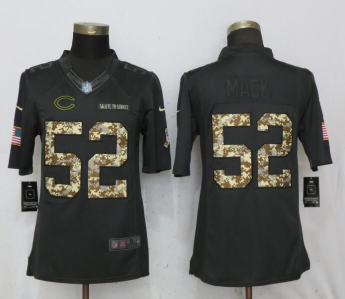 Men Chicago Bears #52 Mack Anthracite Nike Salute To Service Limited NFL Jerseys->chicago bears->NFL Jersey